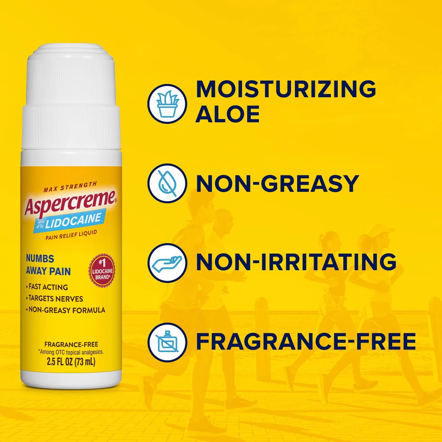 Travel-friendly compact 2.5 oz bottle for on-the-go relief