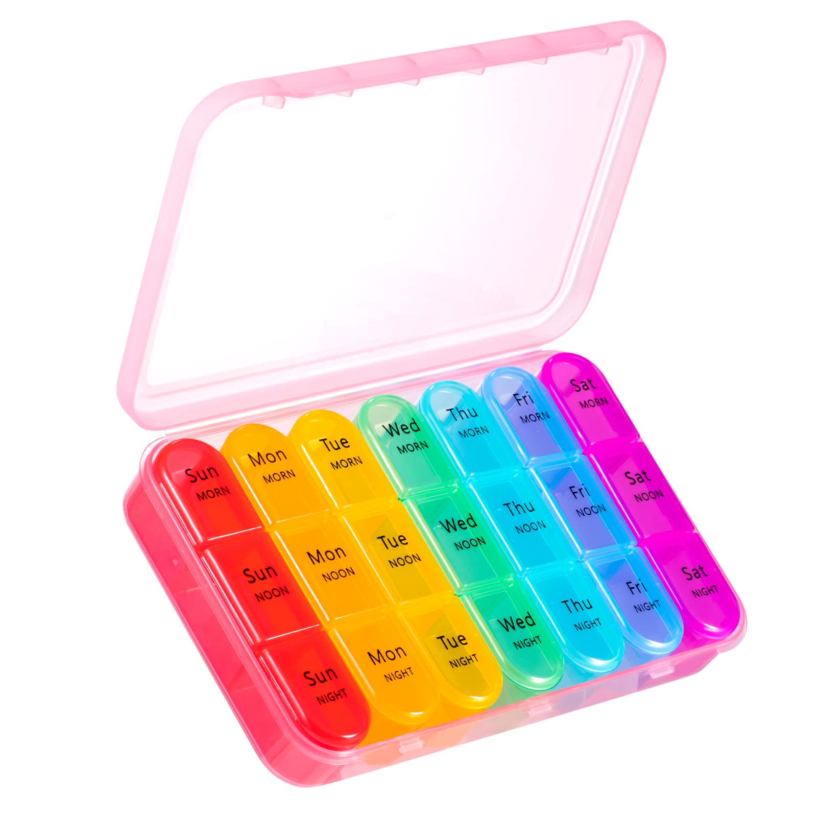 ASprink pill organizer product packaging showing 3 Times a Day layout