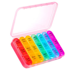 ASprink pill organizer product packaging showing 3 Times a Day layout