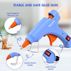 Assark mini hot glue gun with safety fuse and trigger
