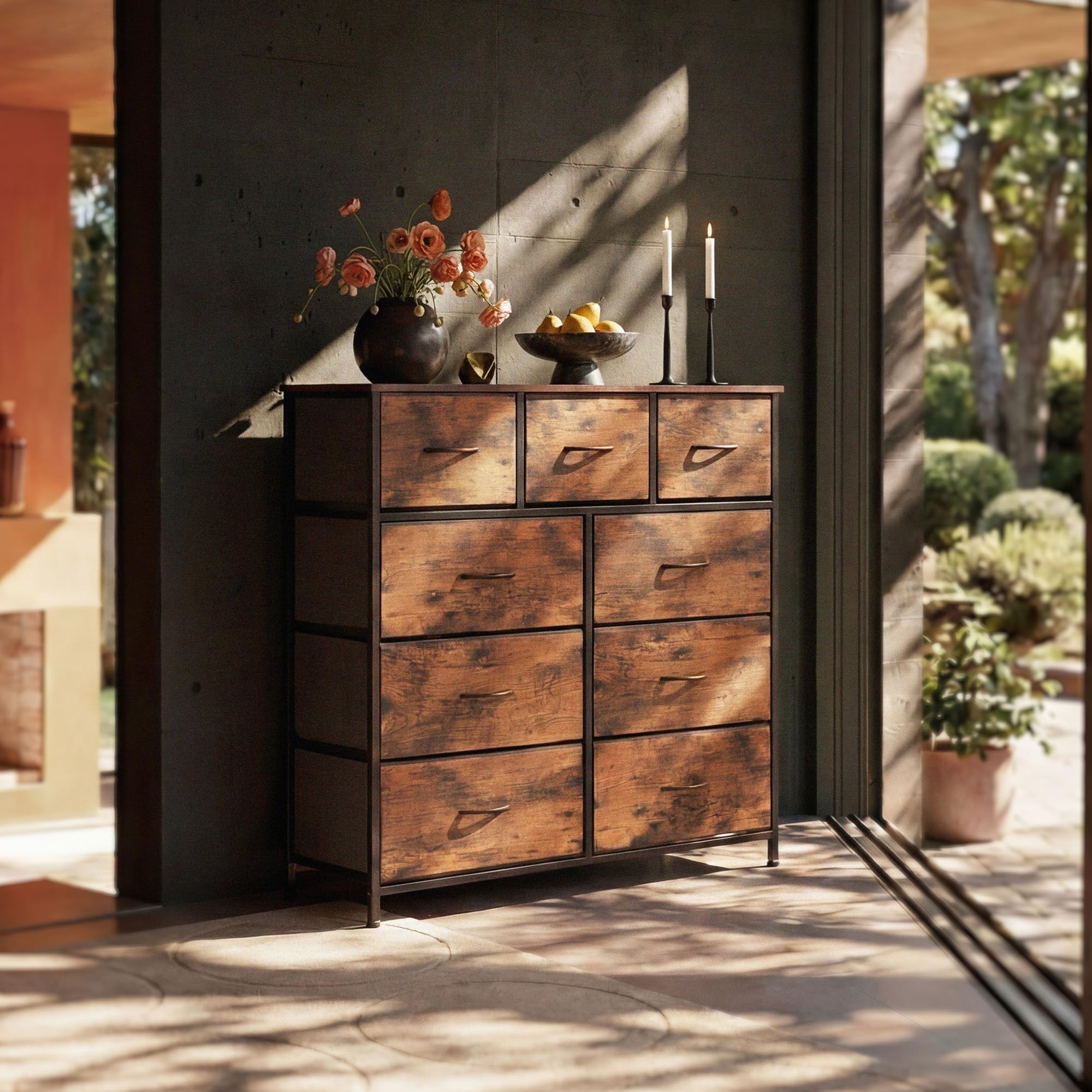 Bedroom storage solution WLIVE tall dresser for clutter control