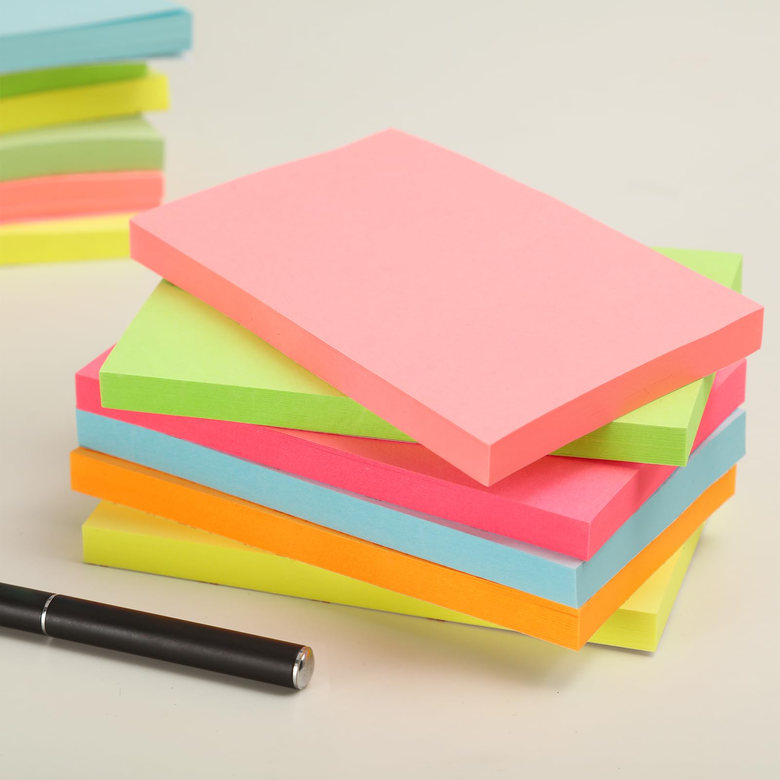 Adhesive side sticky notes for easy mounting