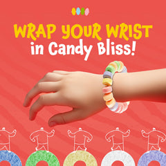 Individually wrapped stretchable candy bracelets