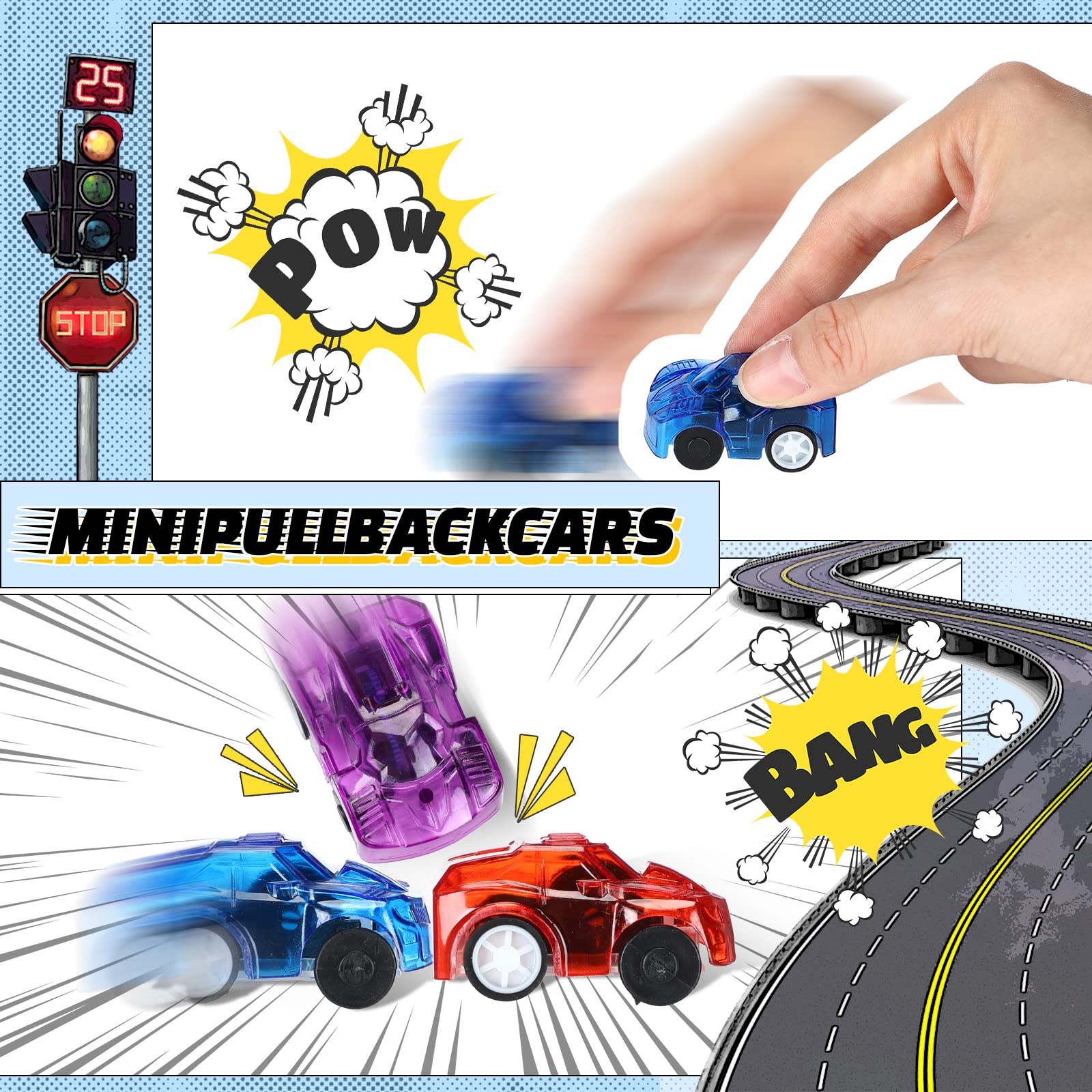 PVC pull back cars with smooth edges Jerify bulk