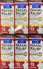 Assured Nasal Relief Spray six-pack bottles