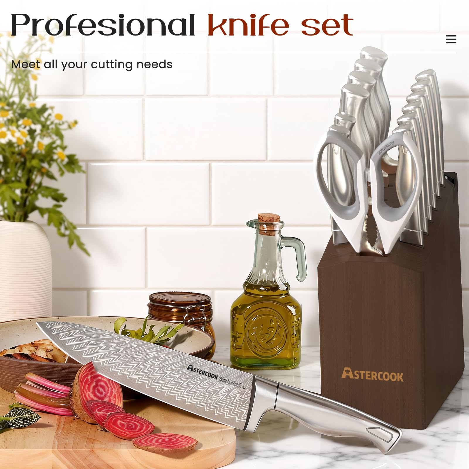 Astercook 8-inch serrated bread knife
