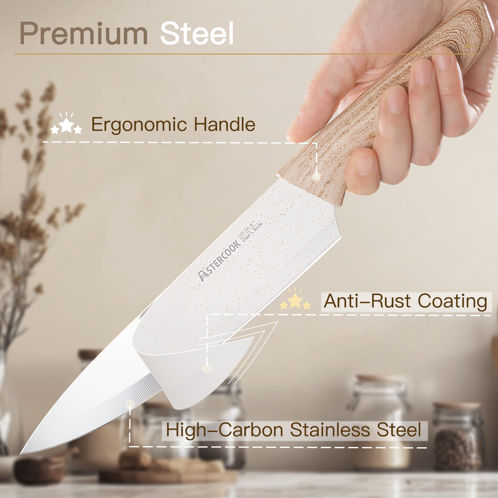 Astercook 8 inch chef knife