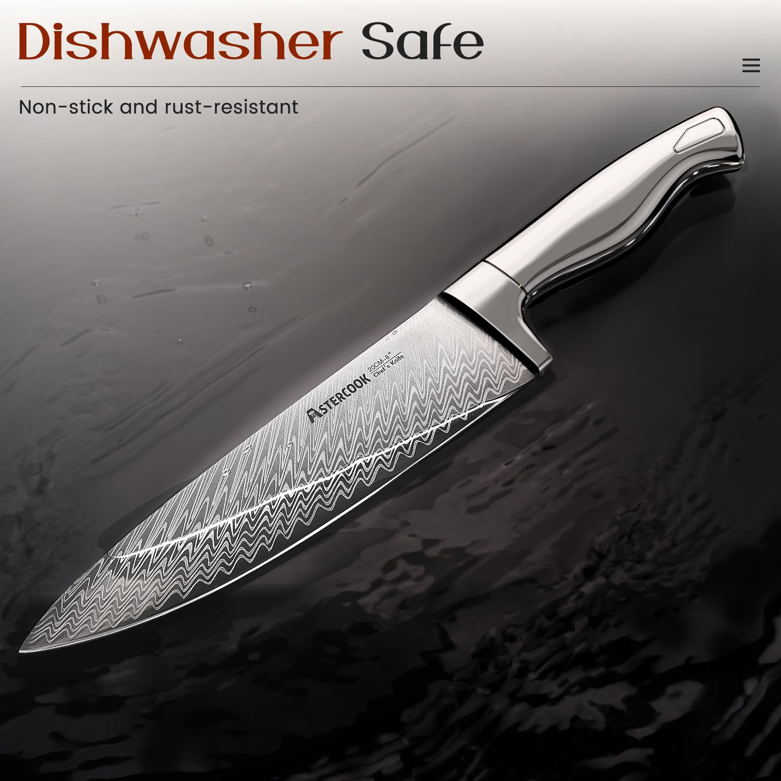 Astercook kitchen shears beside block