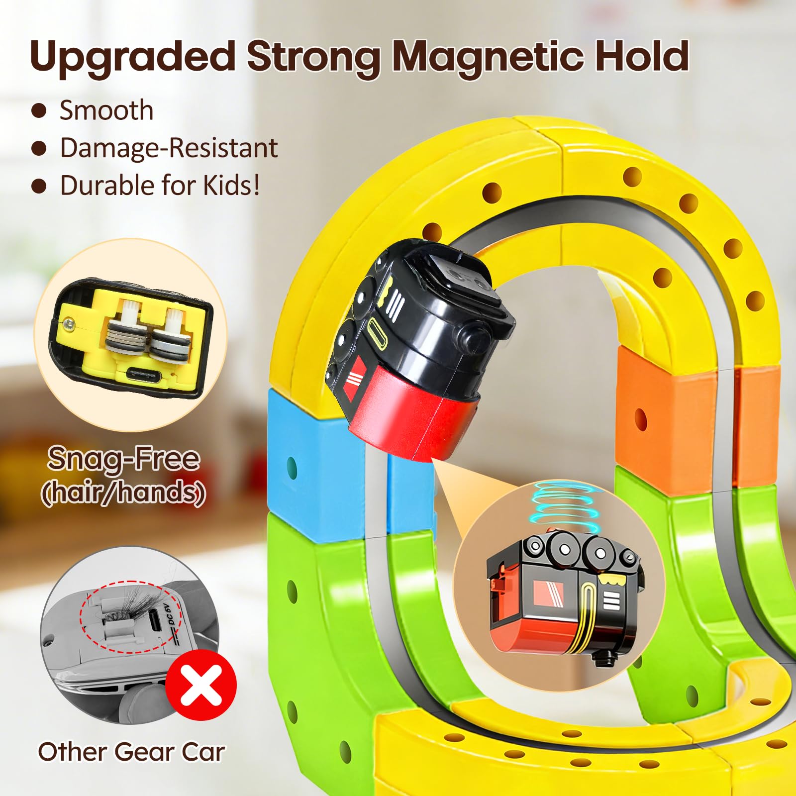 ASTM F963 certified magnetic train set safety label
