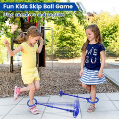 Kids playing with Astrell Skip Ball flashing lights outdoors