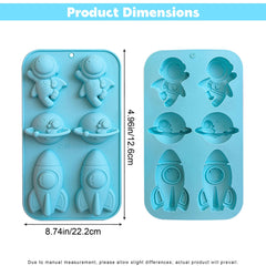 Space themed silicone mold rocket design