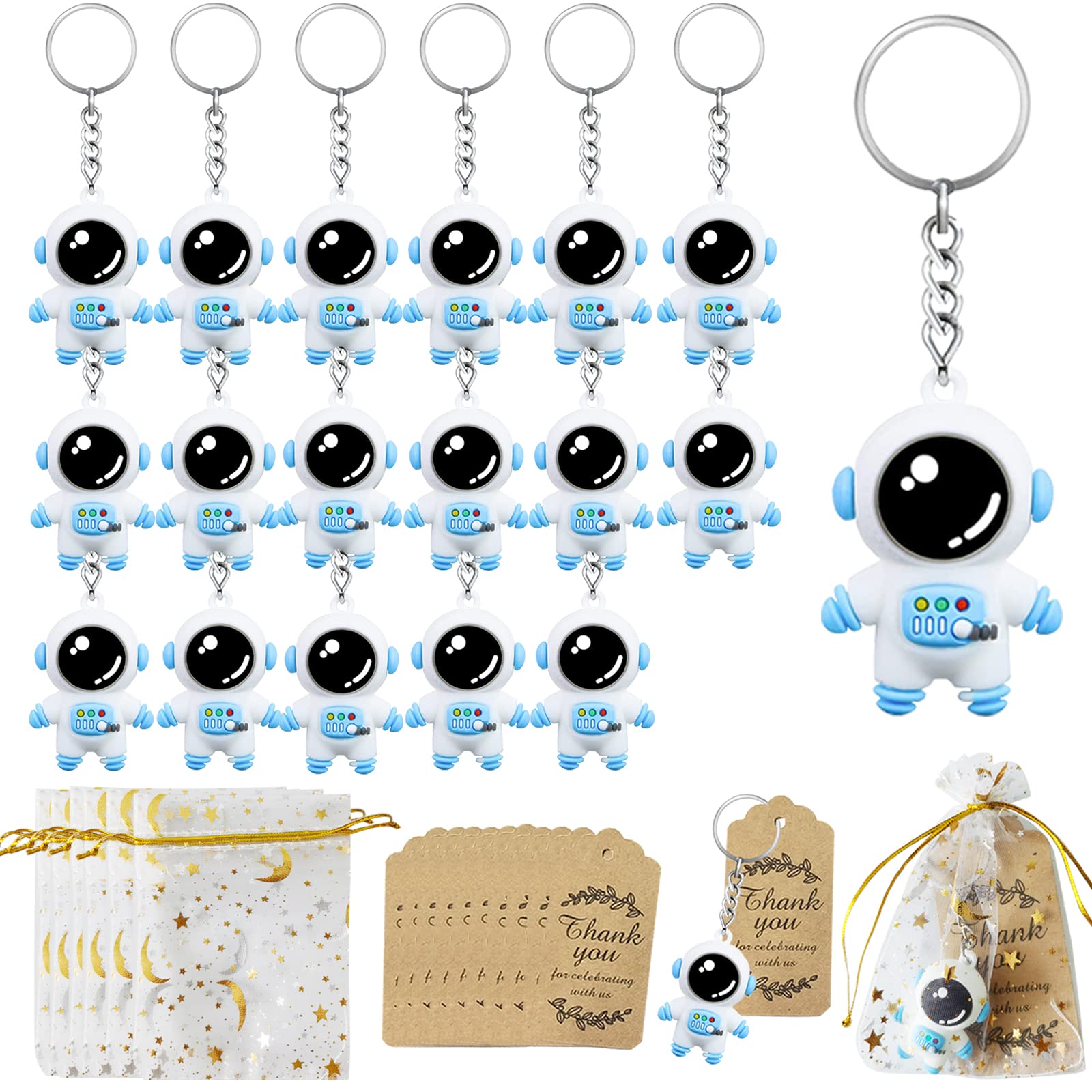 Astronaut space keychains for party favors