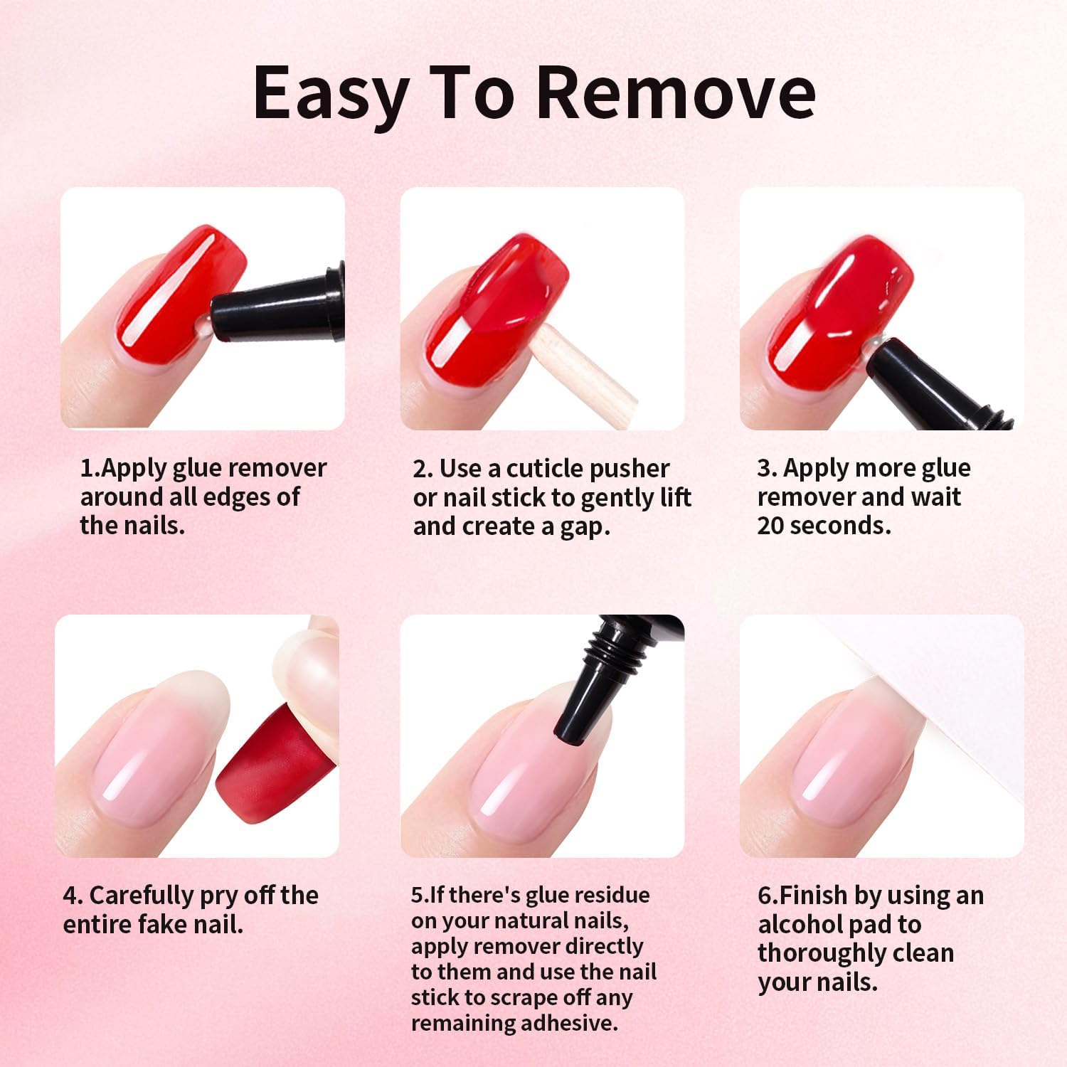 At home nail kit with Bonitiva gel glue 10g and remover