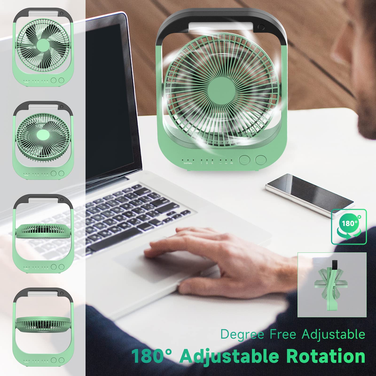 ATEngeus desk fan 4 speeds