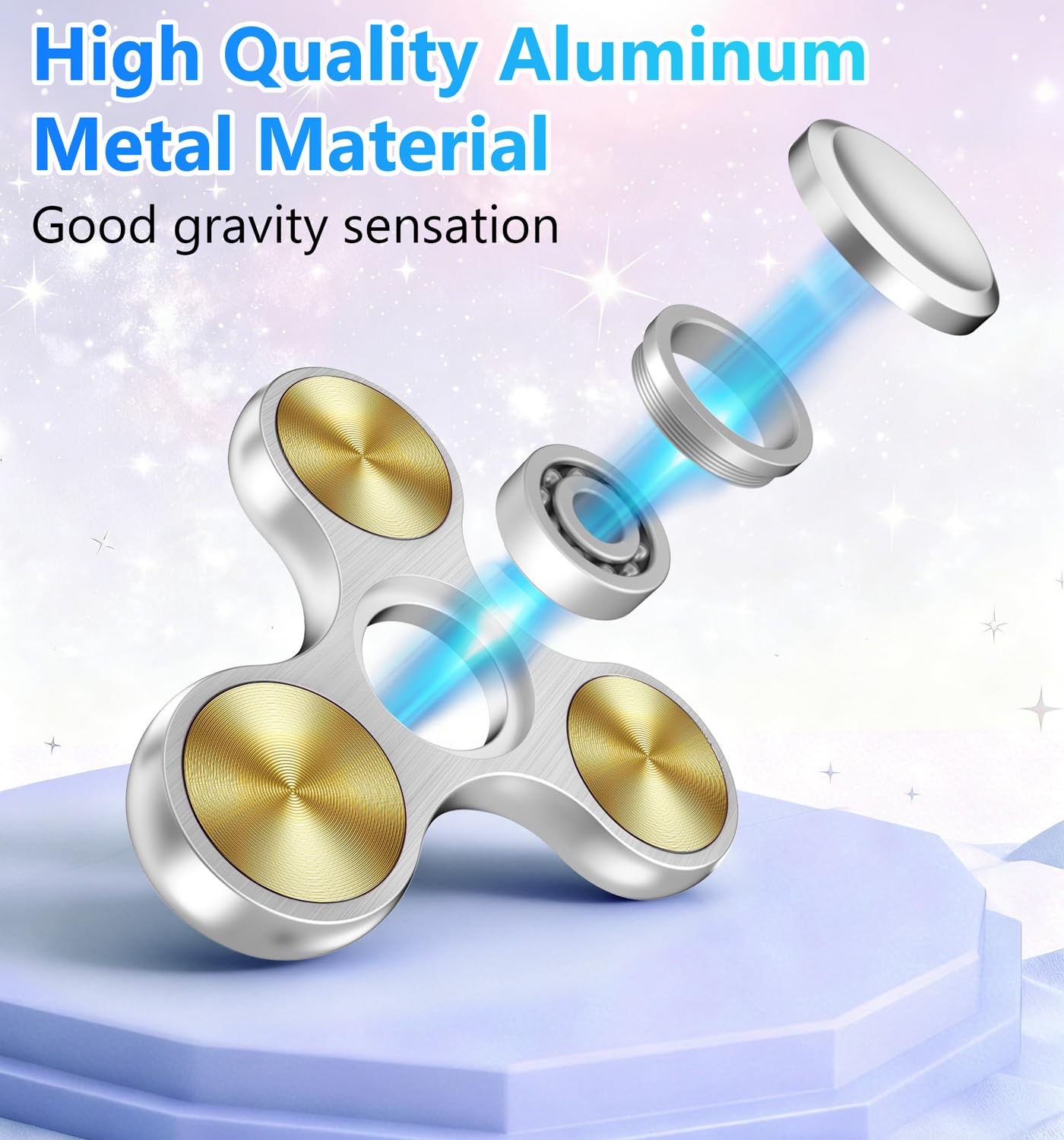 ATESSON metal fidget spinner side view