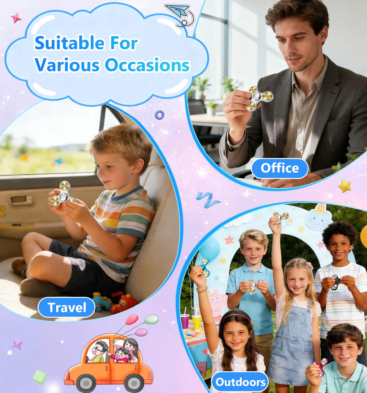 ATESSON fidget spinner for adults and kids layout