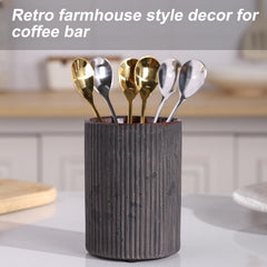 Ceramic coffee straw and stir stick holder