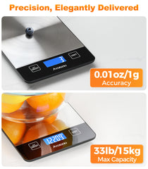 Atogou digital kitchen scale 33lb capacity reading