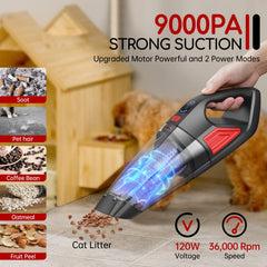 ATONEP 9000PA suction handheld vacuum for car and home