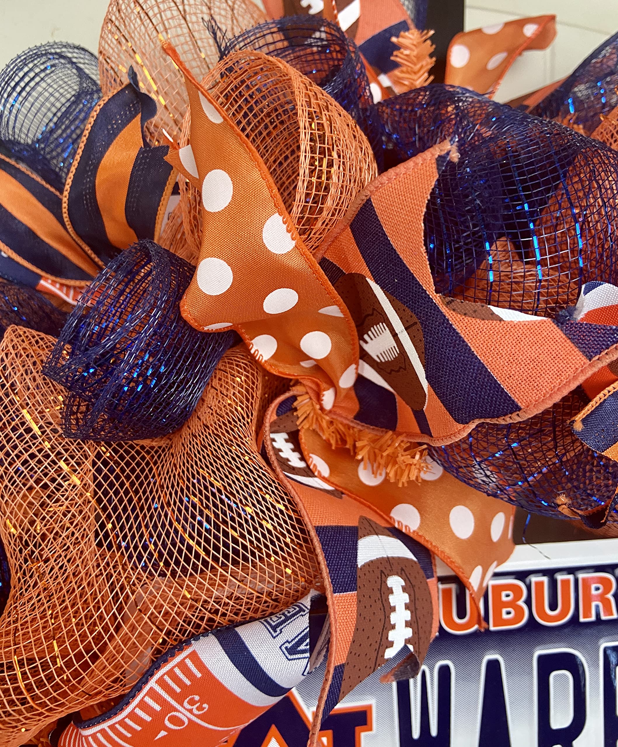 War Eagle wreath for fall season entryway