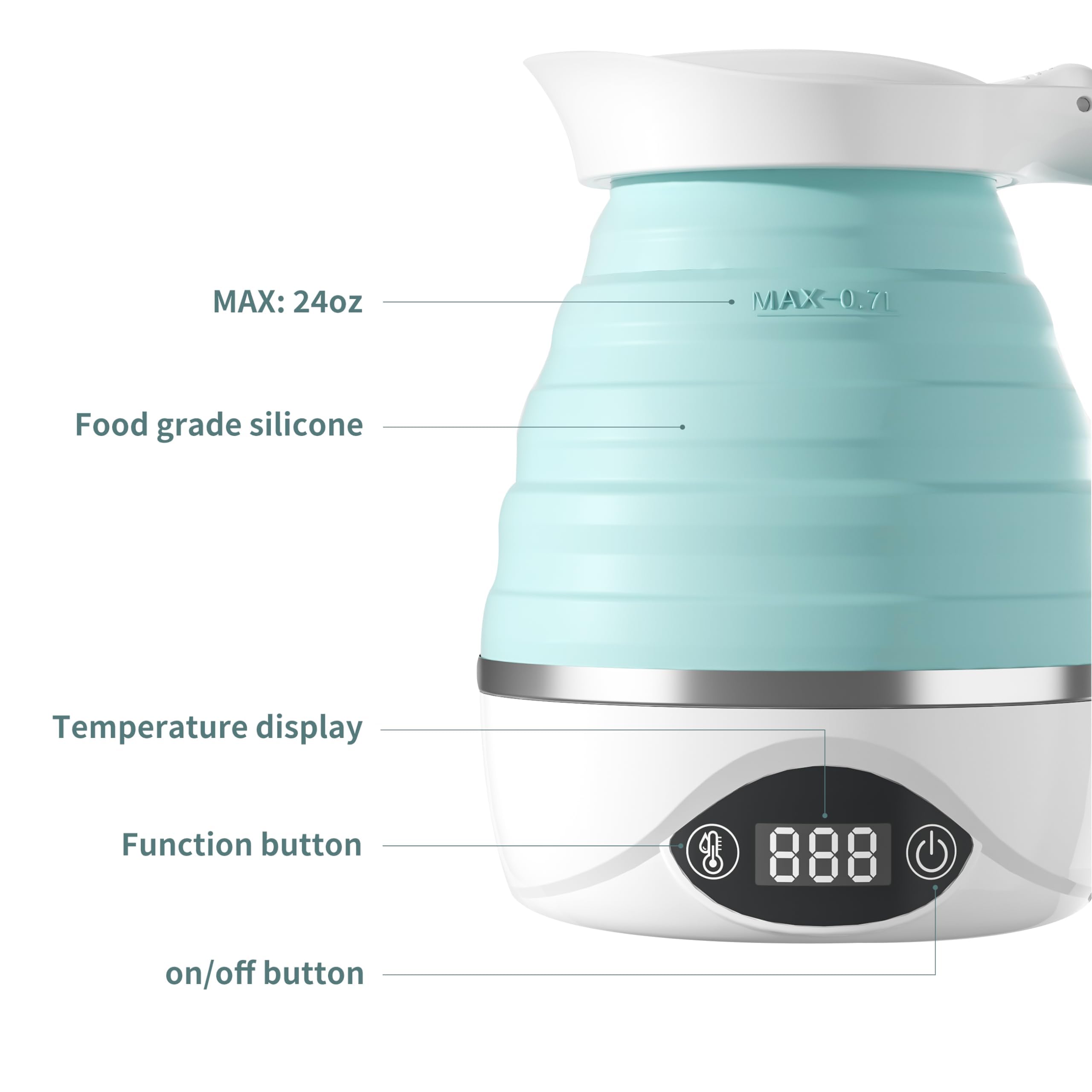 Keep-warm feature up to 24 hours on AUCOO travel kettle
