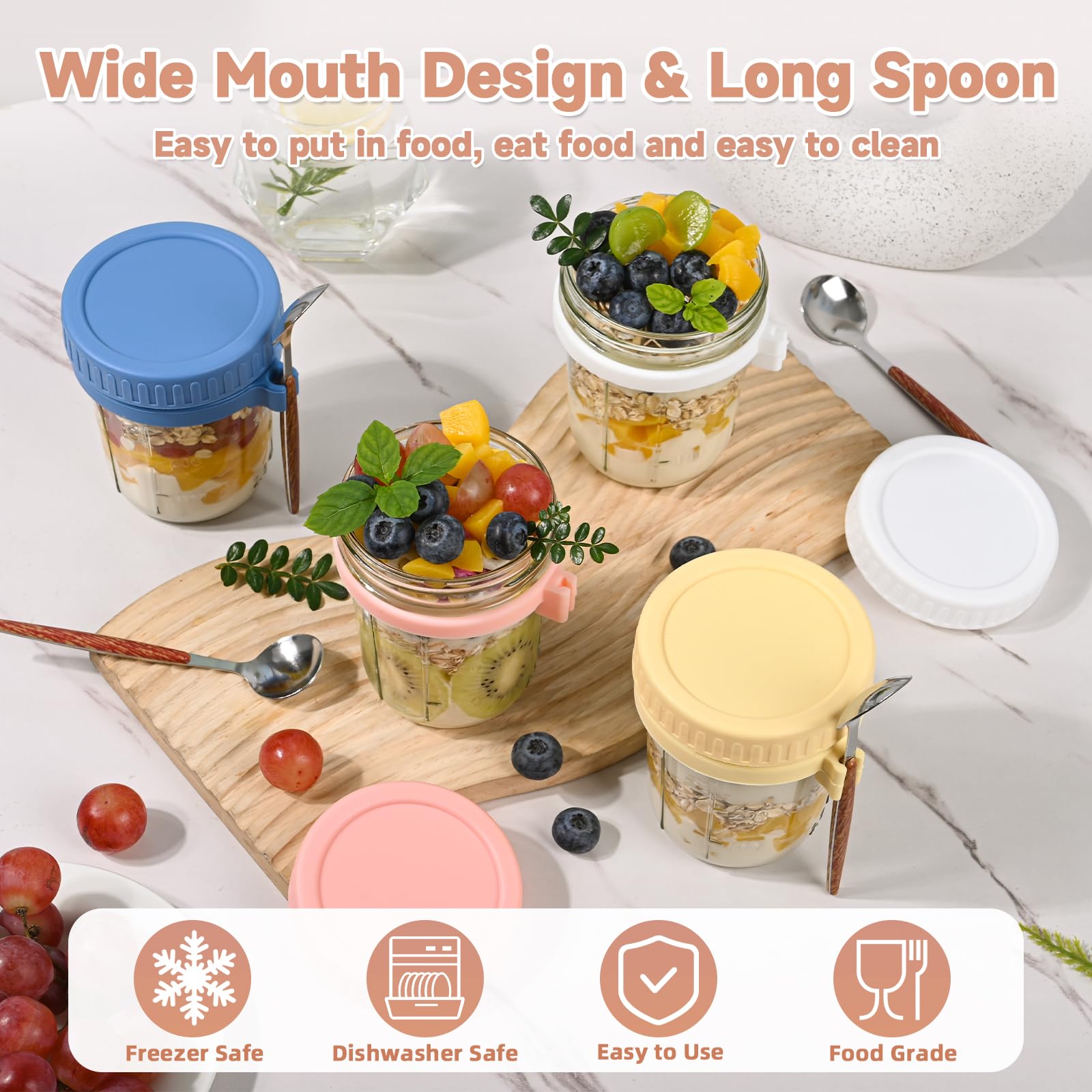 AUFXKOO four color differentiation design lids