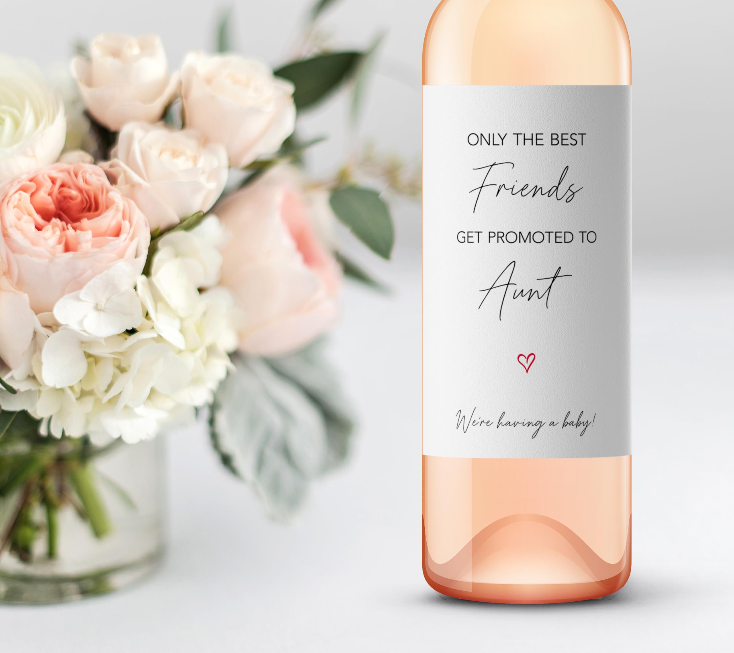 Removable repositionable peel and stick wine labels for bottles