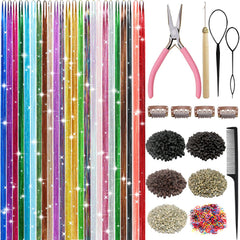 Auowoil hair tinsel kit 24 colors complete set