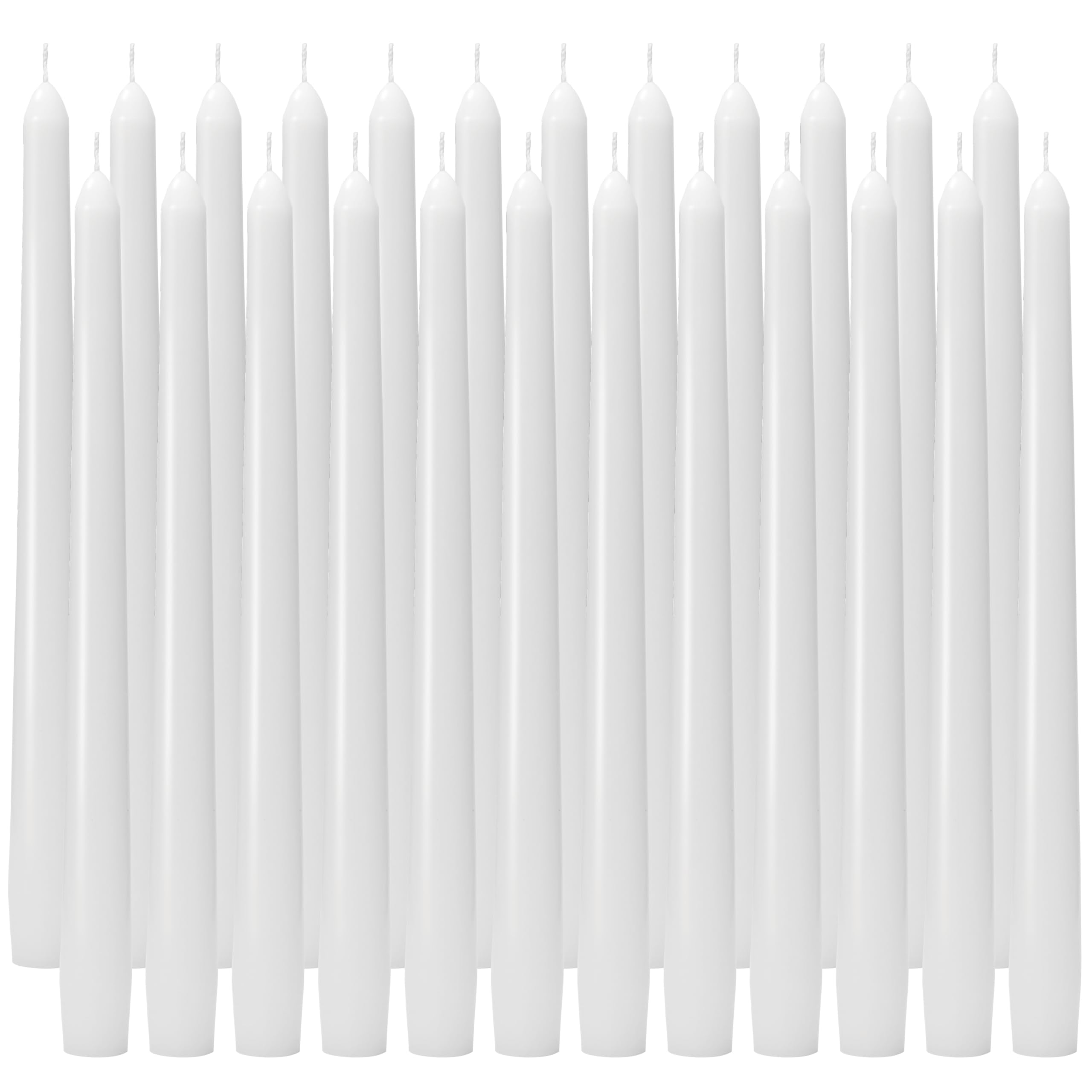 Auralome 10-inch white taper candle with cotton wick