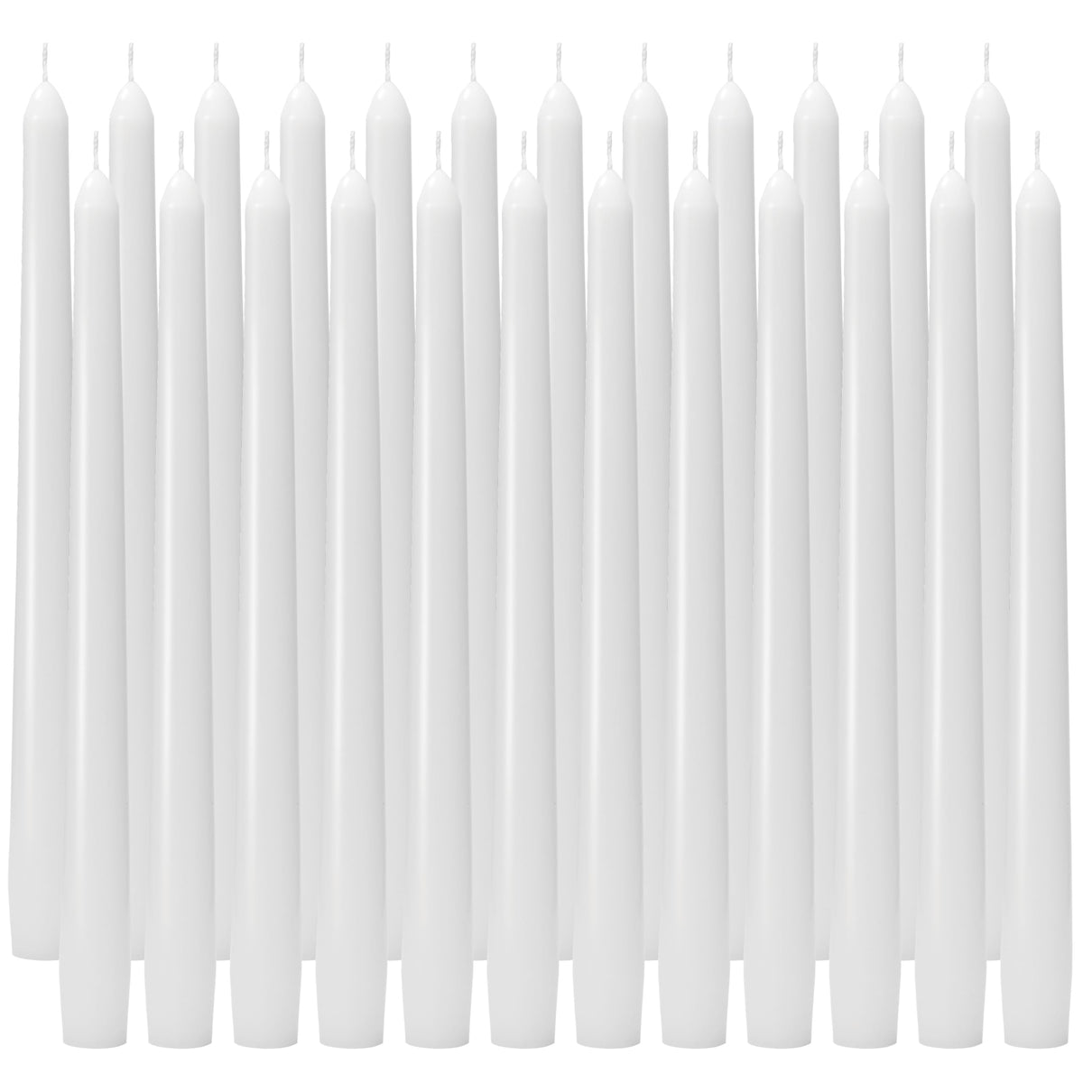Auralome 10-inch white taper candle with cotton wick