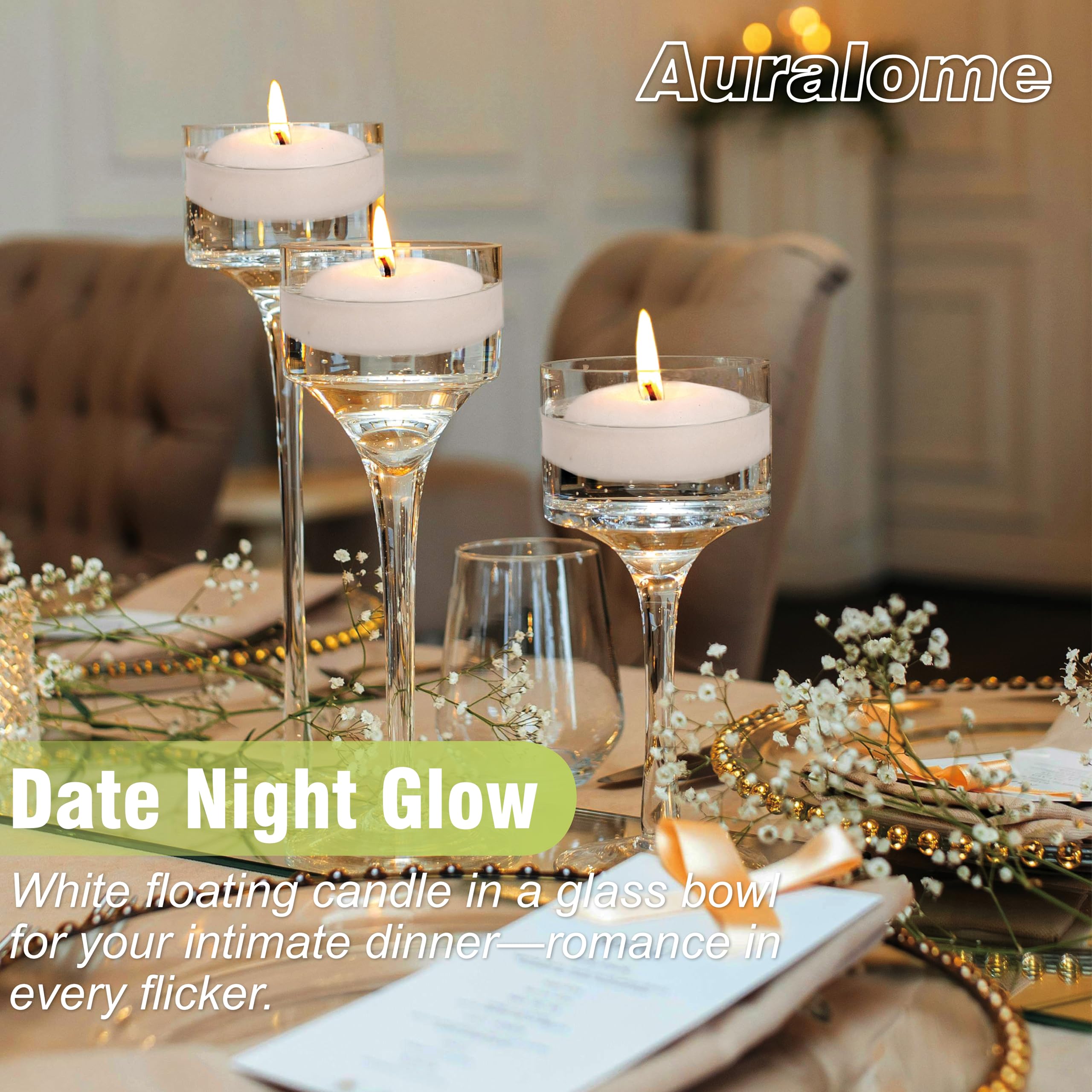 Unscented smokeless candle with 7-9 hour burn