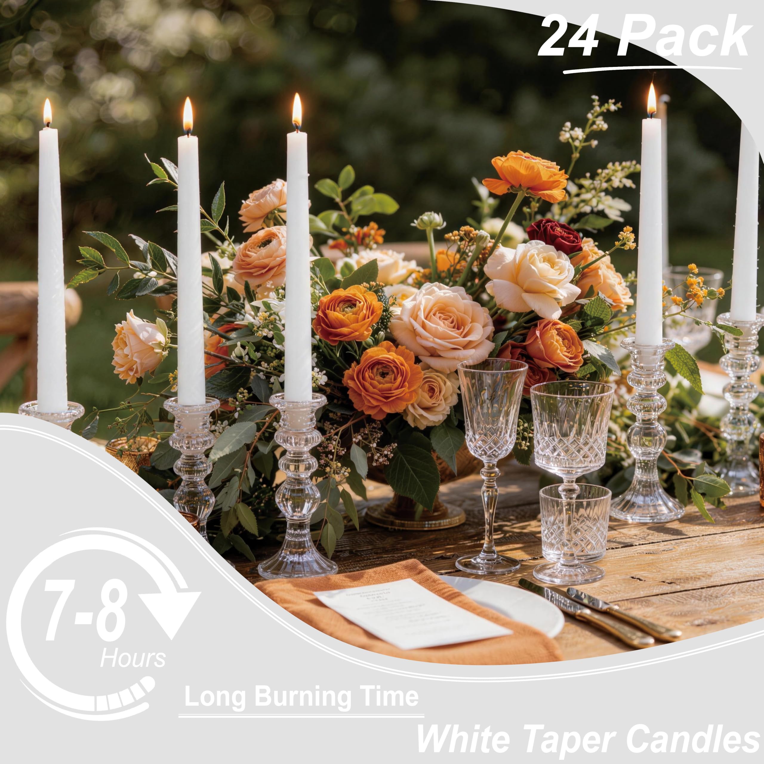 Cotton wick 10 inch taper candle by Auralome
