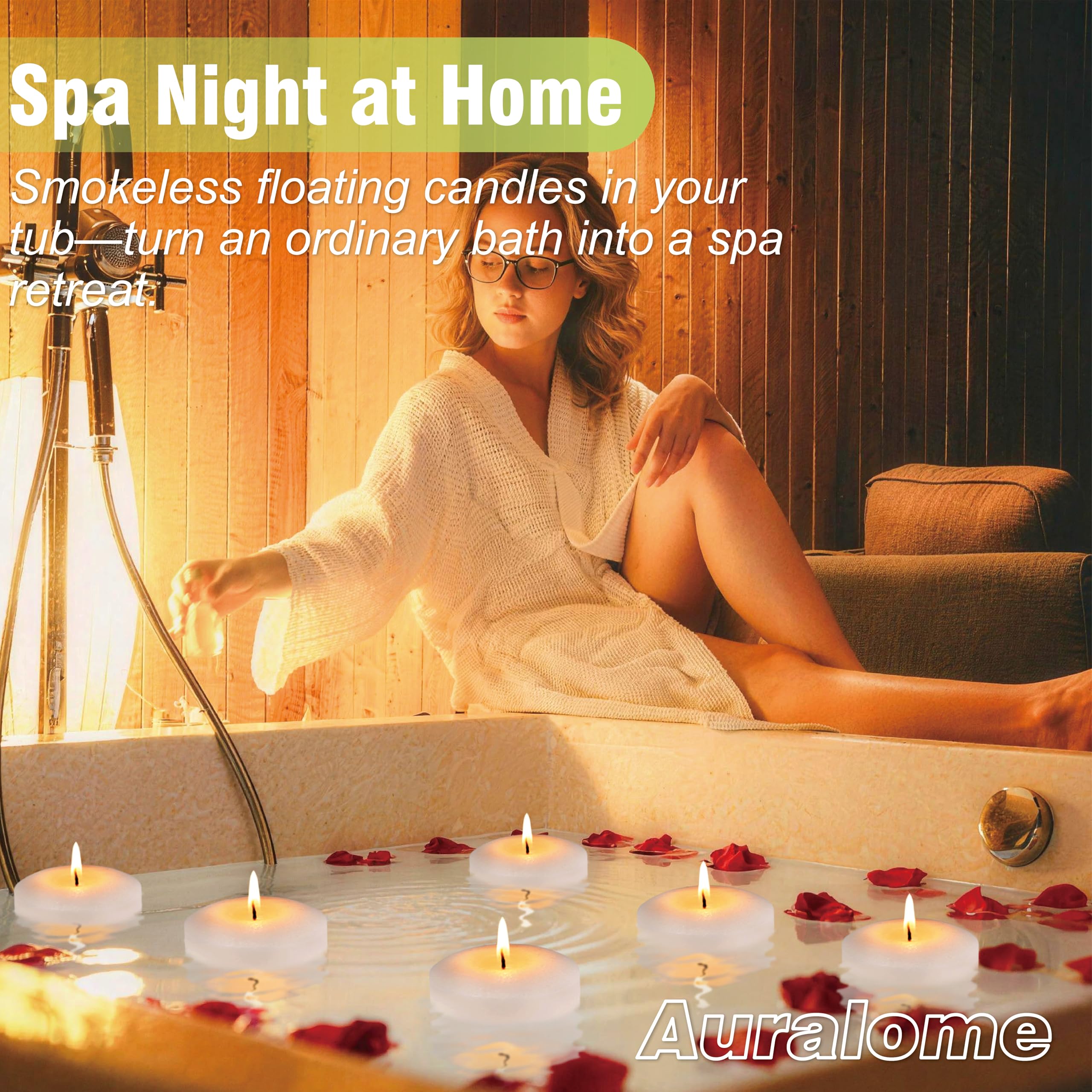 Spa and bathroom relaxation candle by Auralome