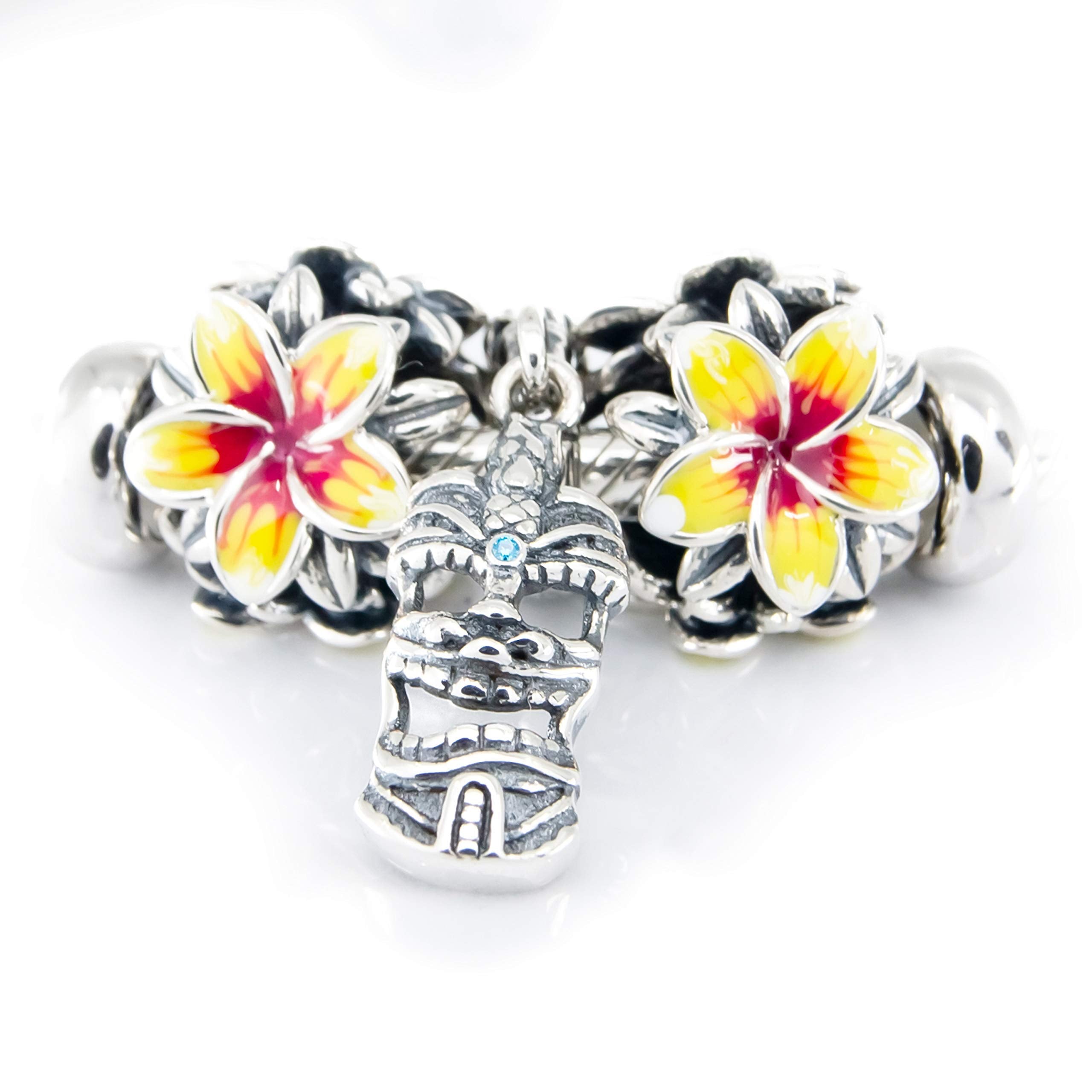 Plumeria flower charm accessory