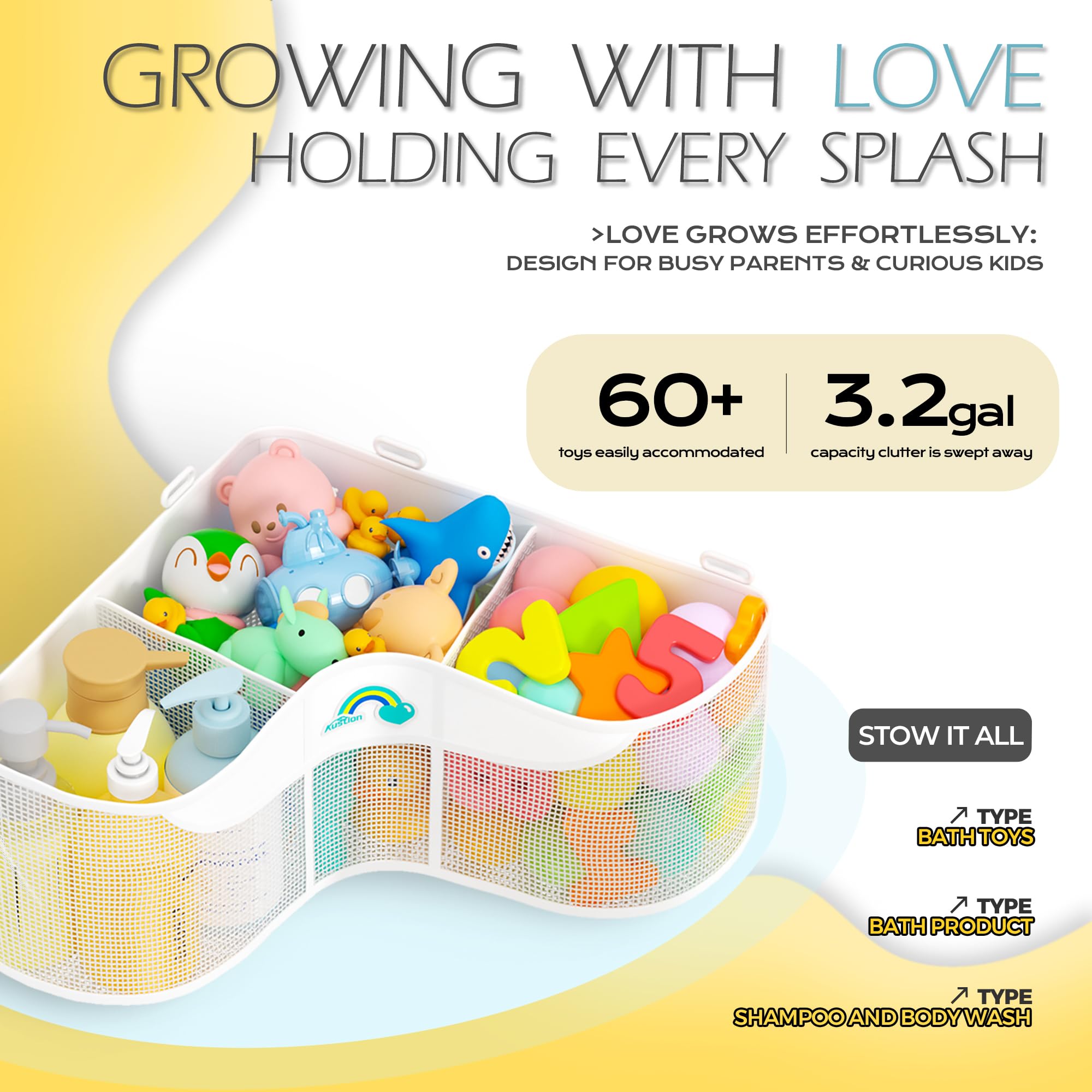 Austion 13l toy holder showing large capacity