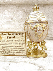 600 gram handmade pewter Faberge egg