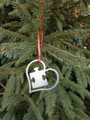 CNC cut 14 gauge hot rolled steel ornament autism