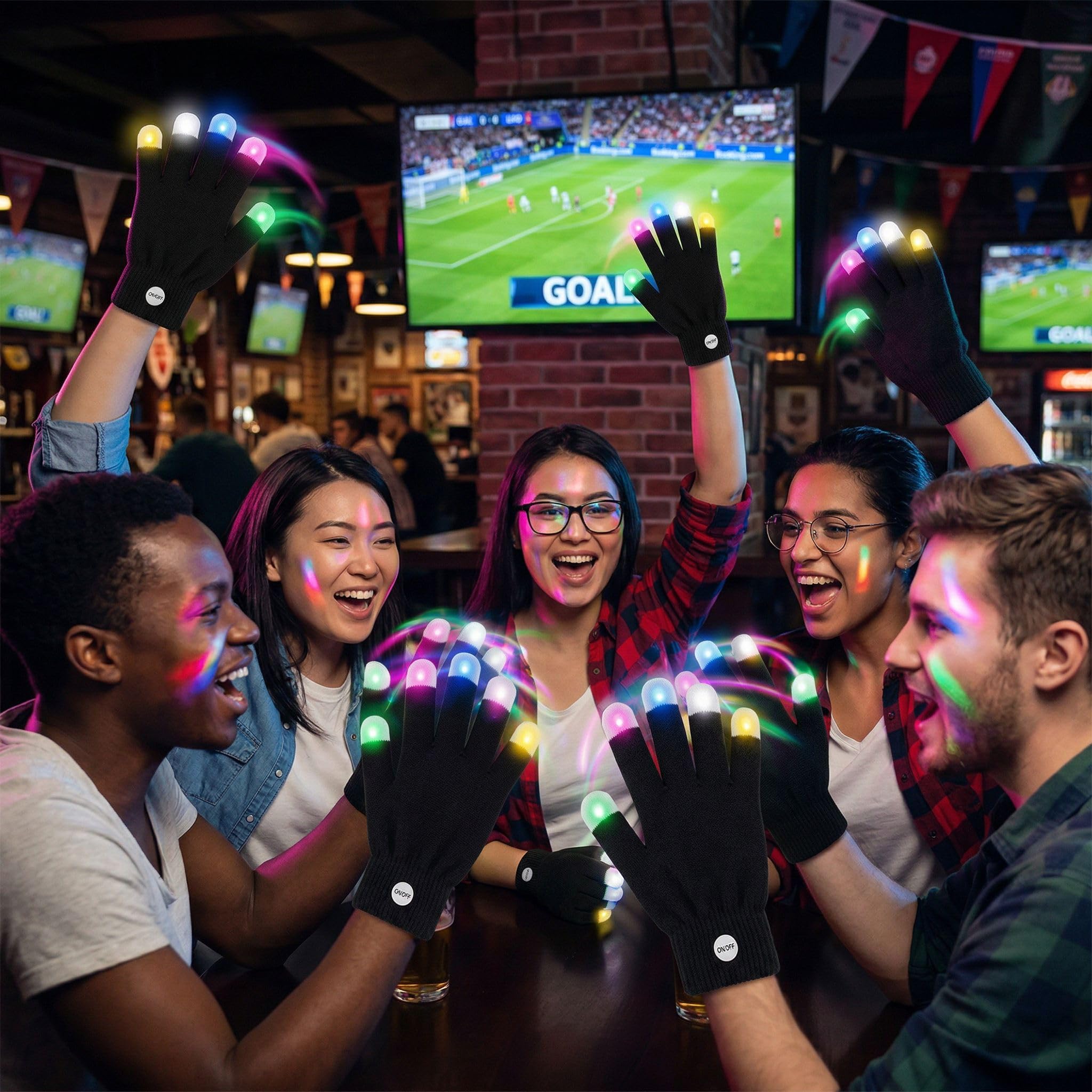 Autism sensory glow gloves for kids teens and adults