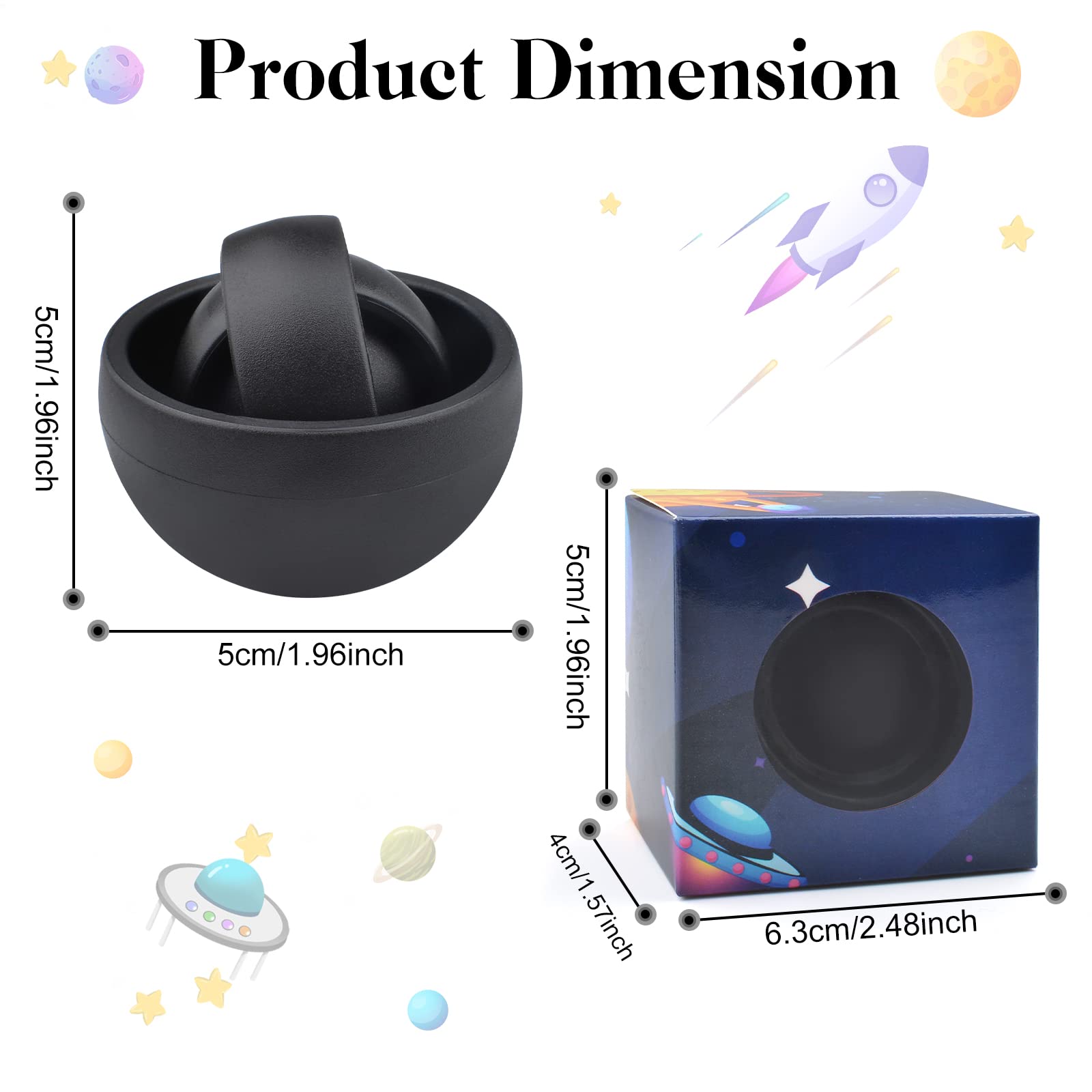 Autism Sensory Toy for Kids 8-12 black 1PC