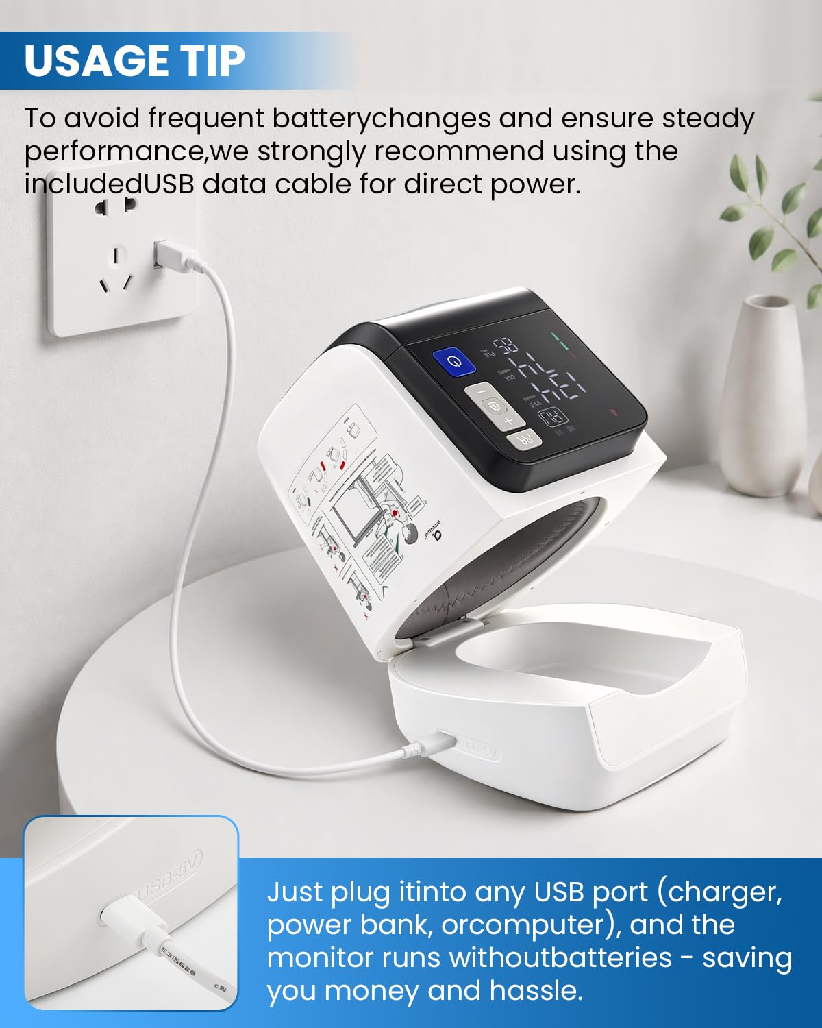Home use blood pressure monitor for daily tracking
