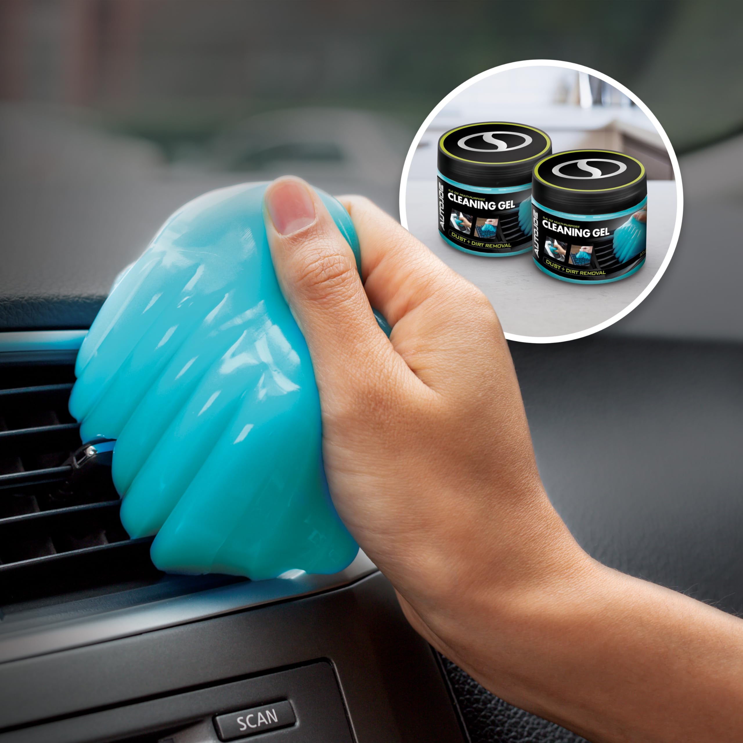 AUTO JOE Car Cleaning Gel packaging for 2-Pack unscented