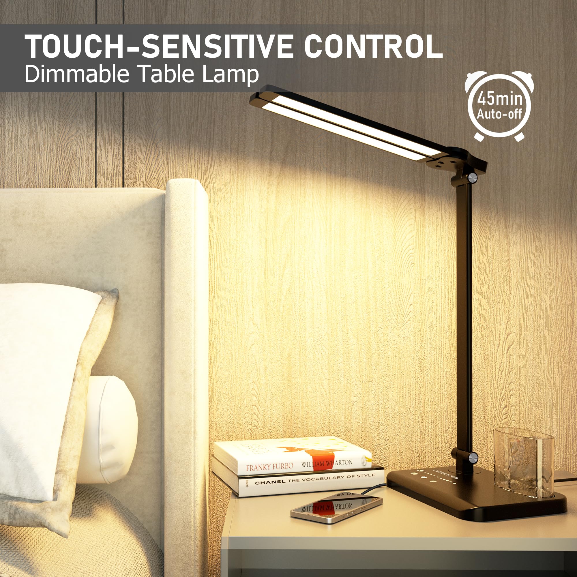 Auto-off timer and memory function on desk lamp