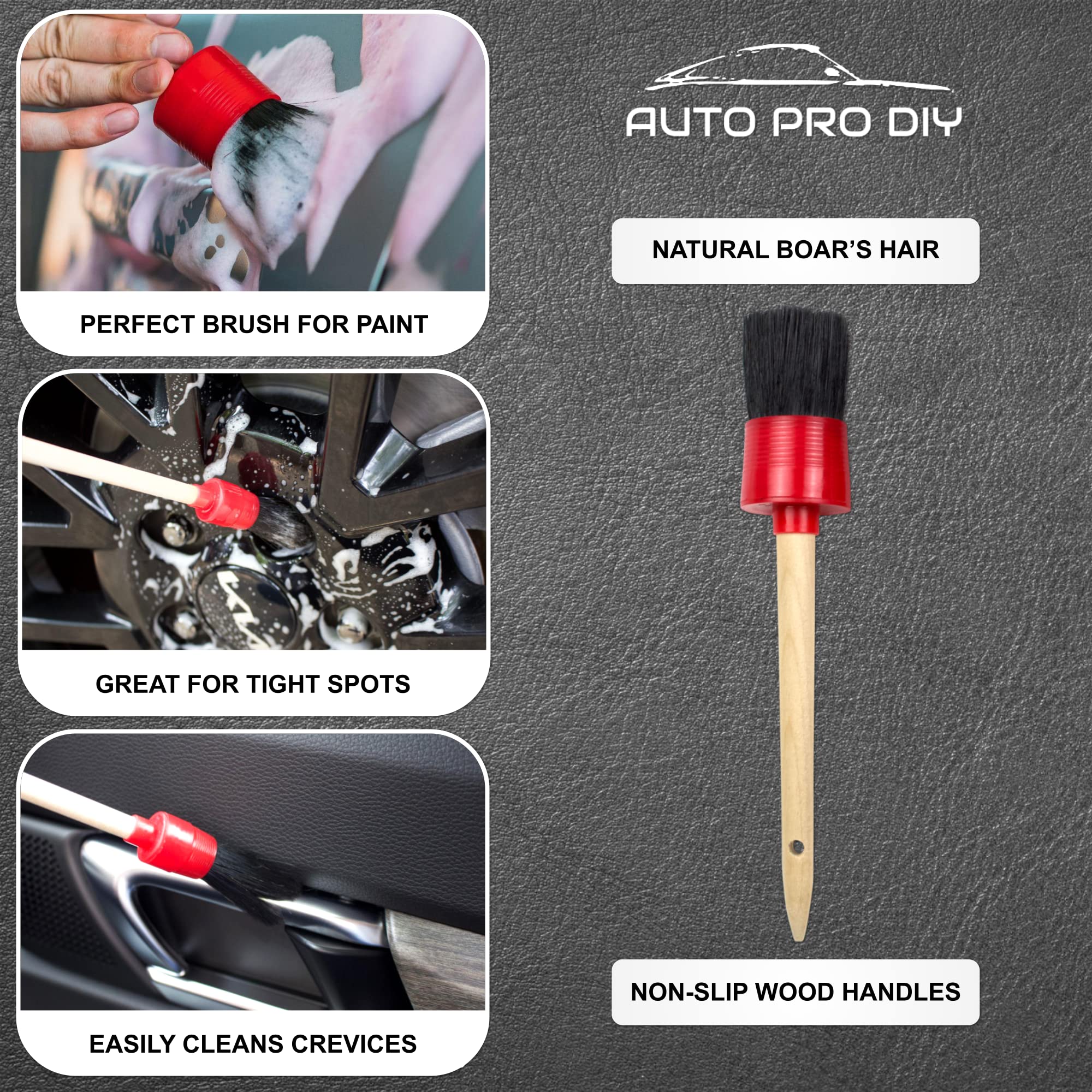 Three wire brushes with brass nylon and stainless steel for varied cleaning tasks
