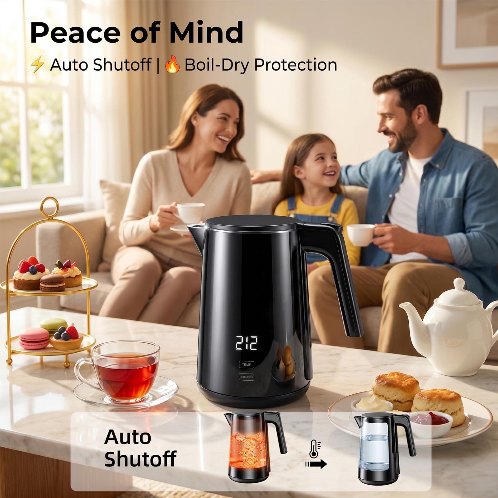 Stainless steel interior is BPA-free for safe brewing