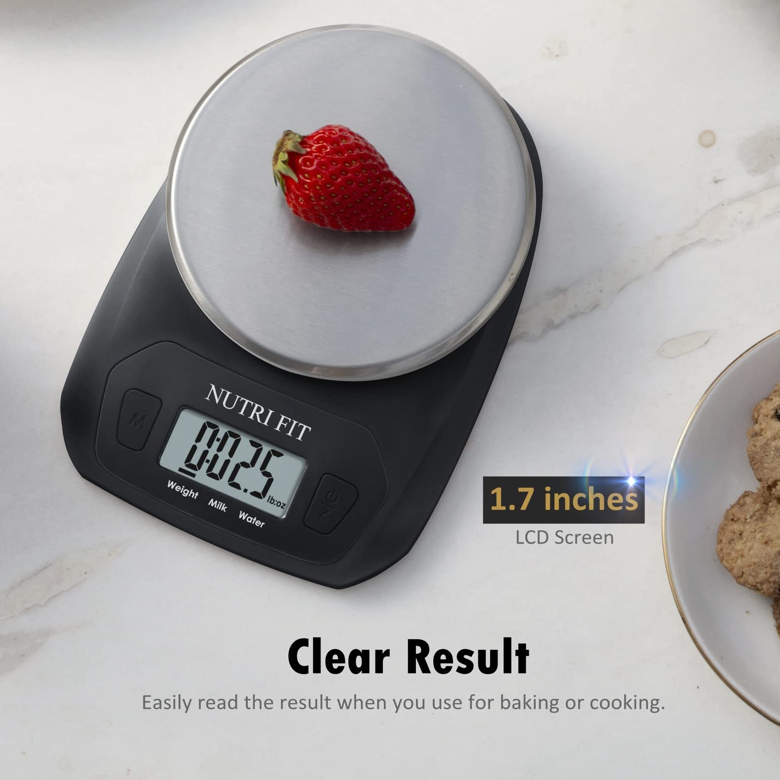 Auto tare and zero function for easy portioning