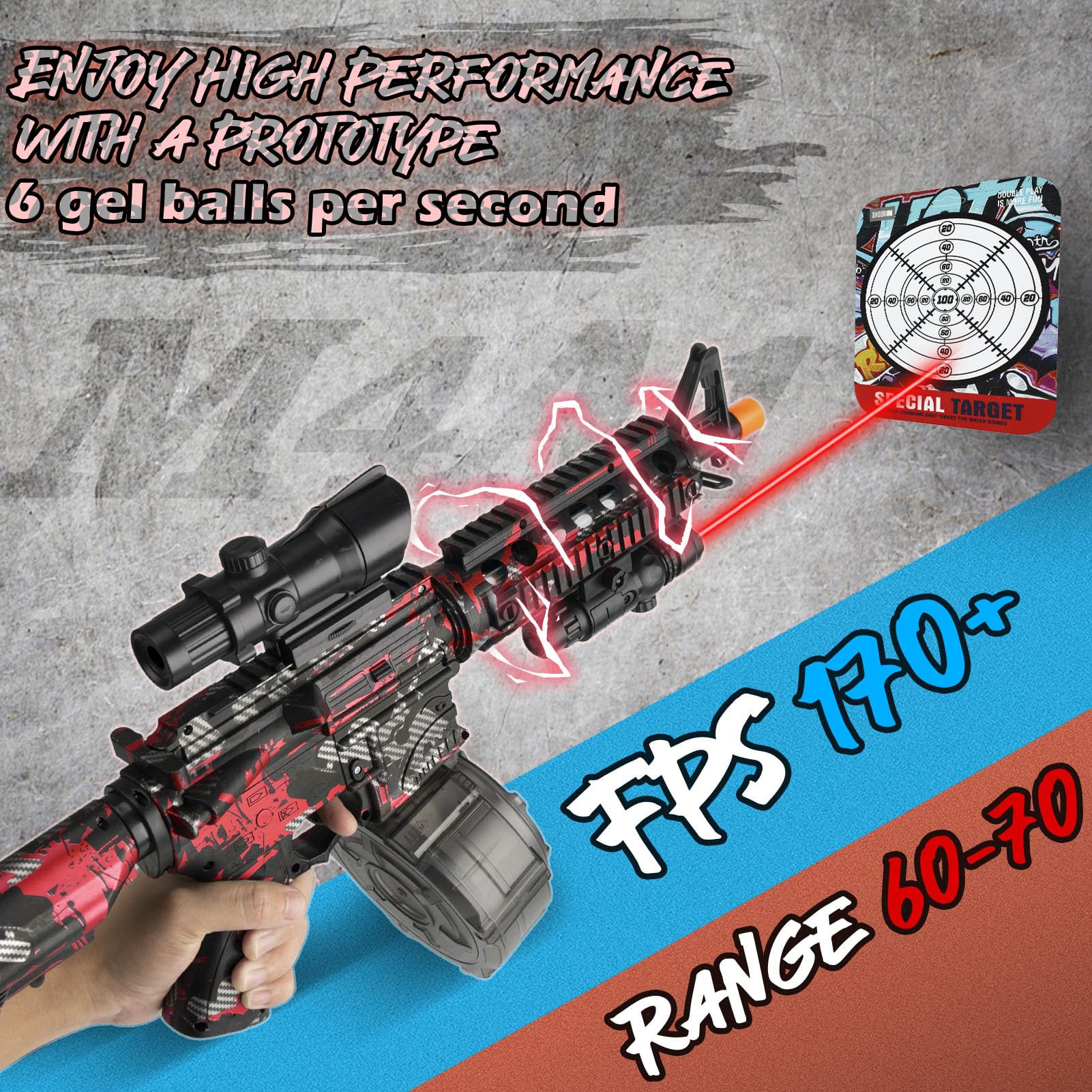 Automatic mode detail on Large Electric Gel Splat Blaster