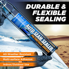 Paintable polyurethane seam sealer for metal surfaces