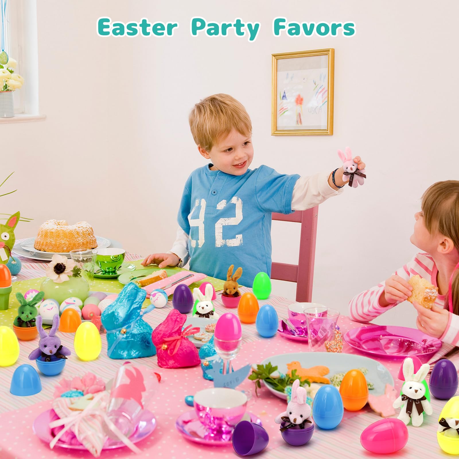 Easter party favors AUUGUU prefilled eggs with plush toys