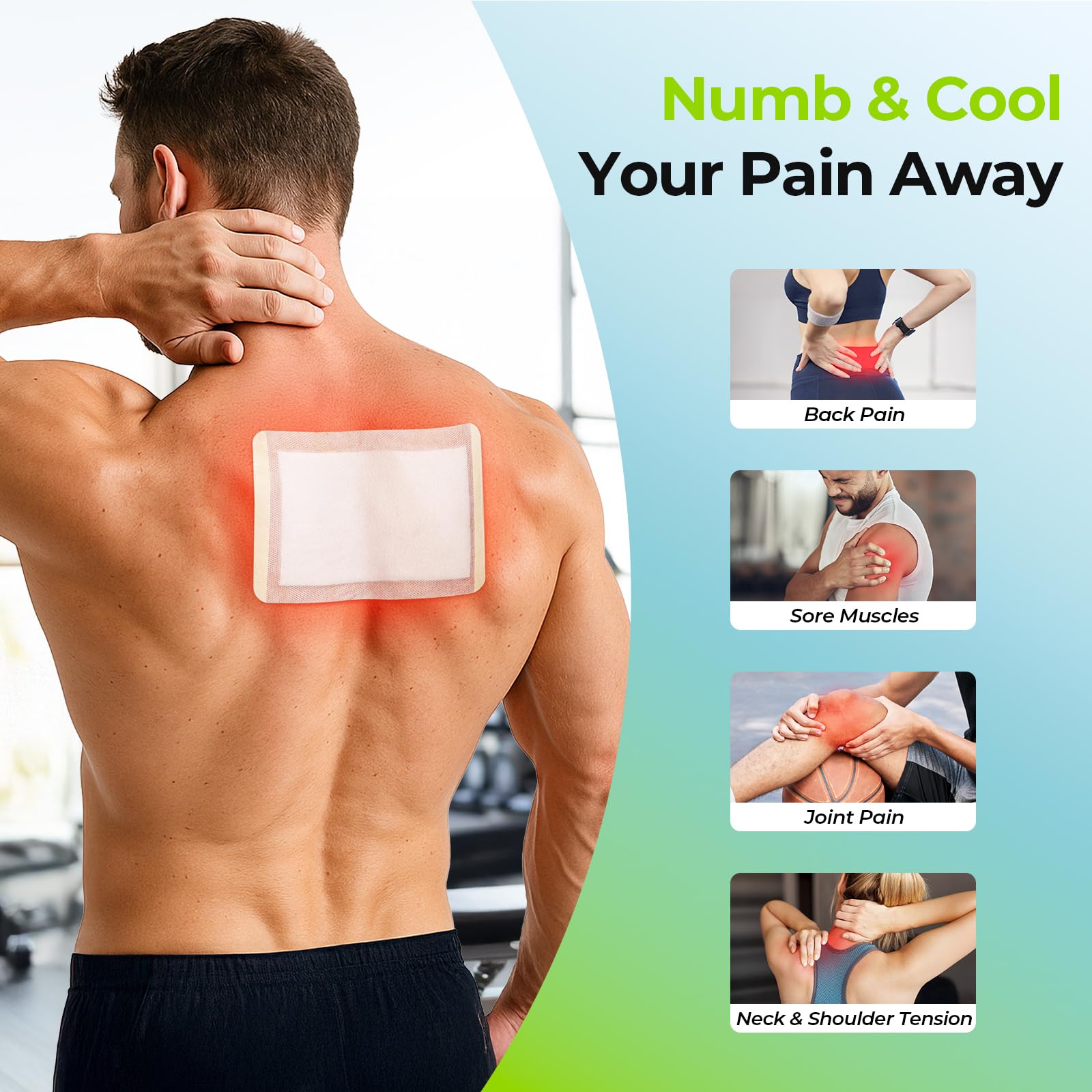 AUVON Lidocaine Patches for Back Pain 4% Lidocaine 1% Menthol