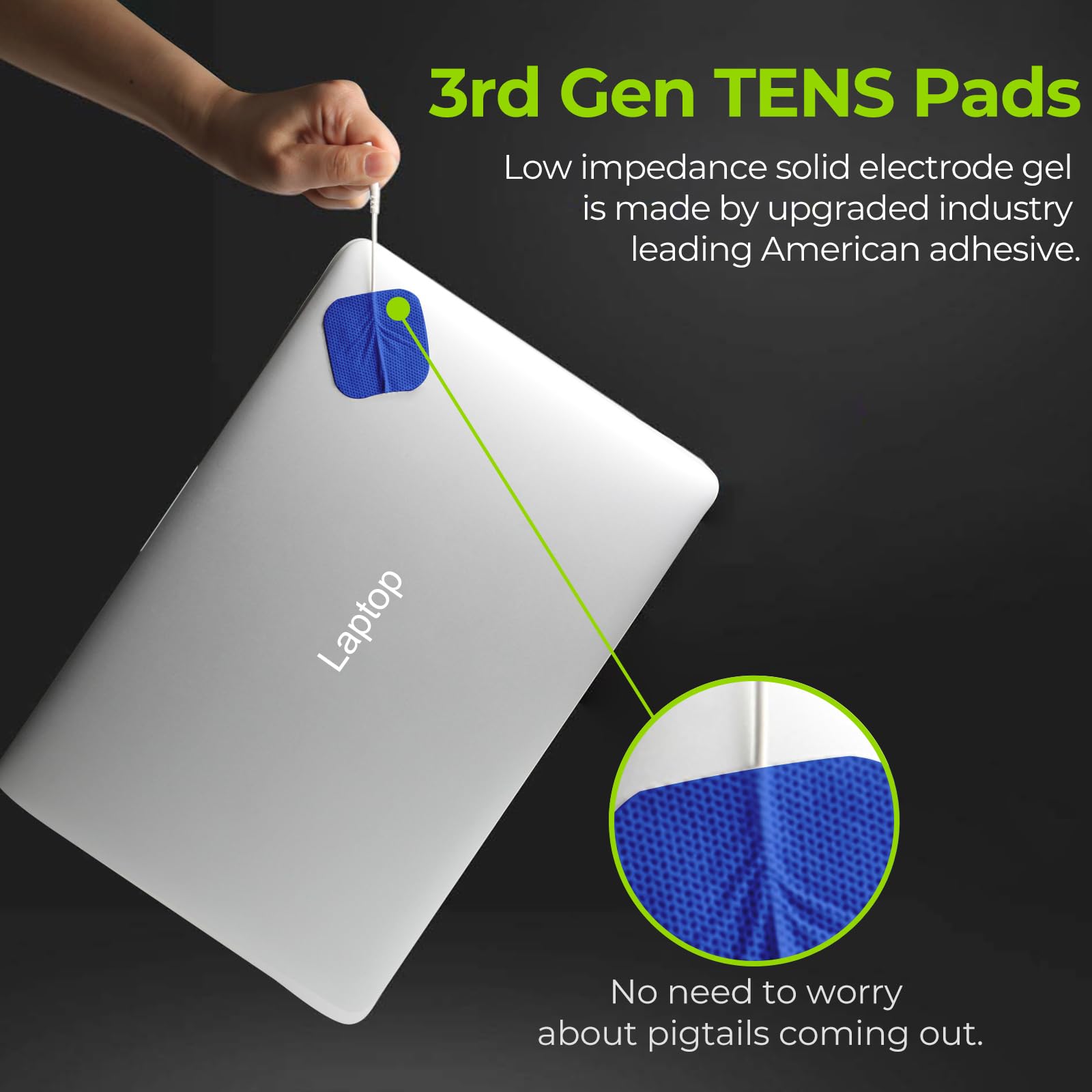 AUVON 2x2 square electrode patches for TENS